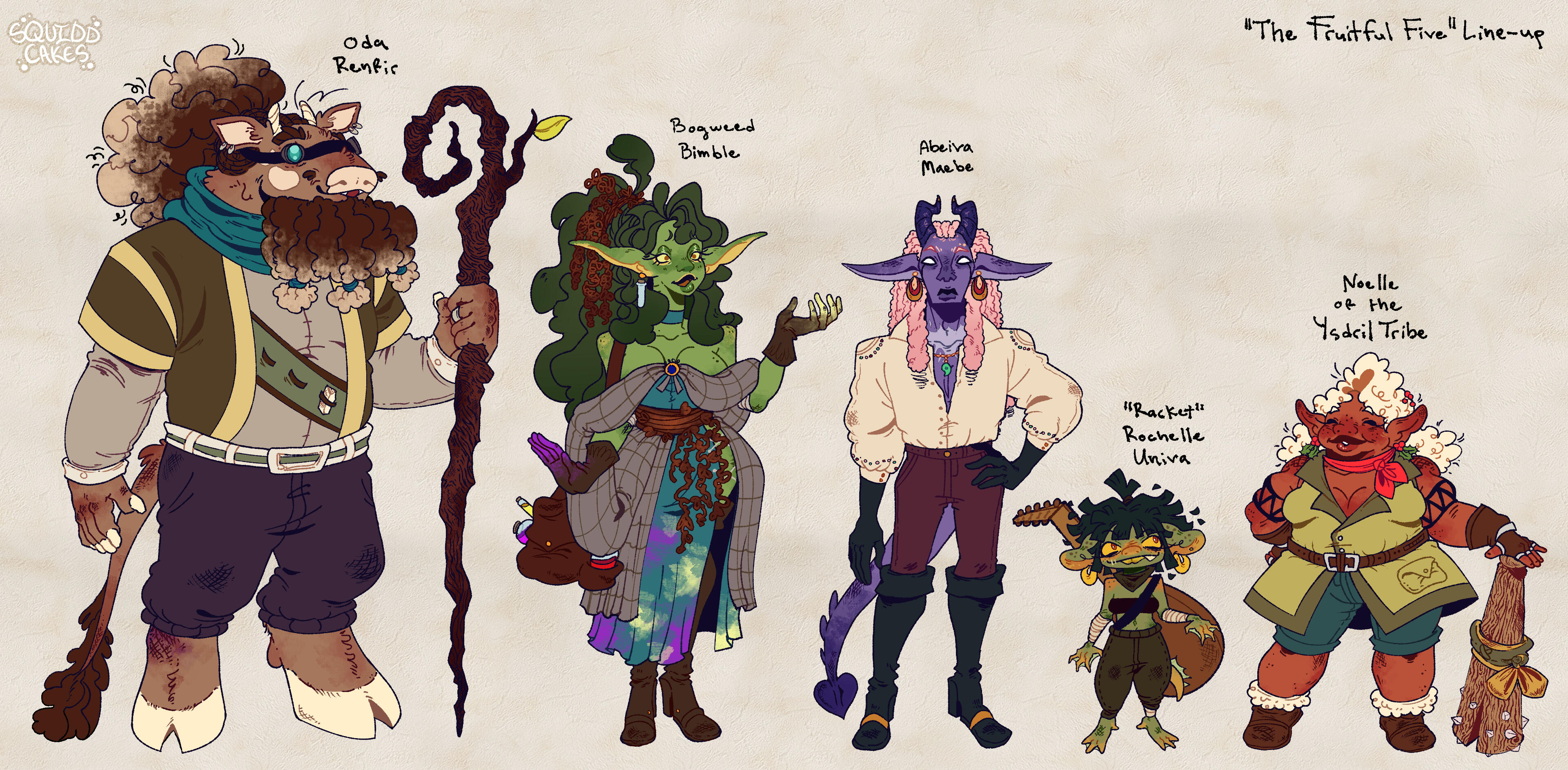 The Fruitful Five Line-Up